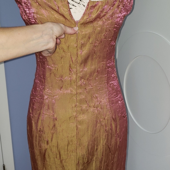 ABS by Allen Schwartz Evening Gown-metallic pink - Picture 4 of 6